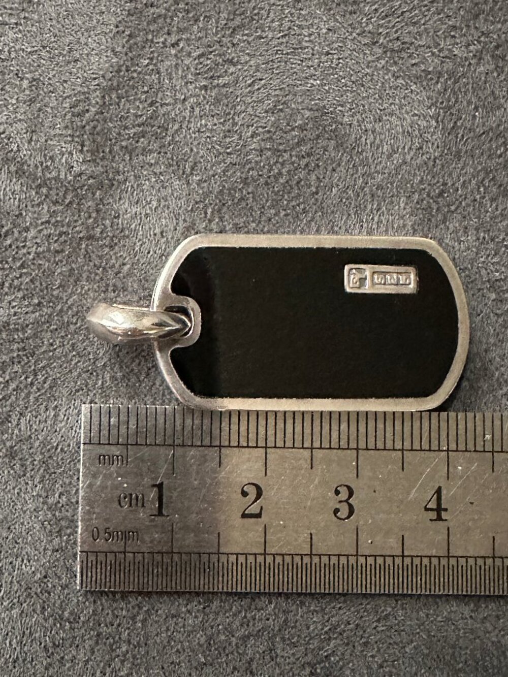 David Yurman Exotic Dog Tag Pendant w/ Black Onyx - Picture 11 of 14